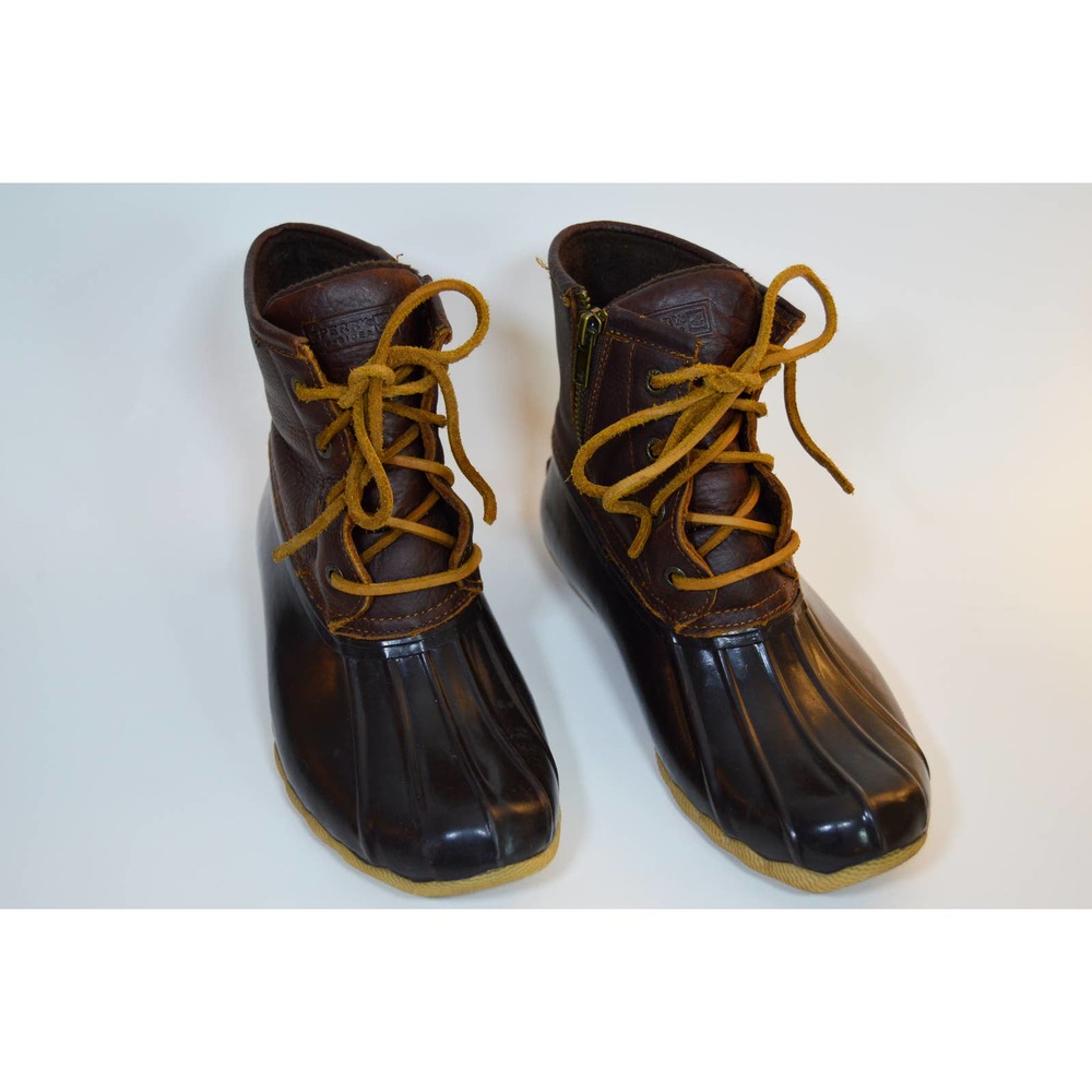 Sperry Topsider leather duck boots rain boots size 6